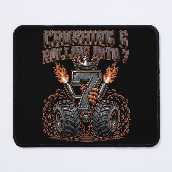 Item preview, Crushing 6 Rolling Into 7 Monster Truck 7th Birthday Boy designed and sold by TeNovaStudio ⭐⭐⭐⭐⭐.