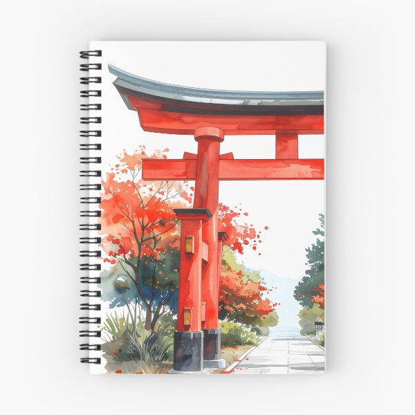 Item preview, Red Torii Gate in Misty Bamboo Forest designed and sold by BetweenForms.