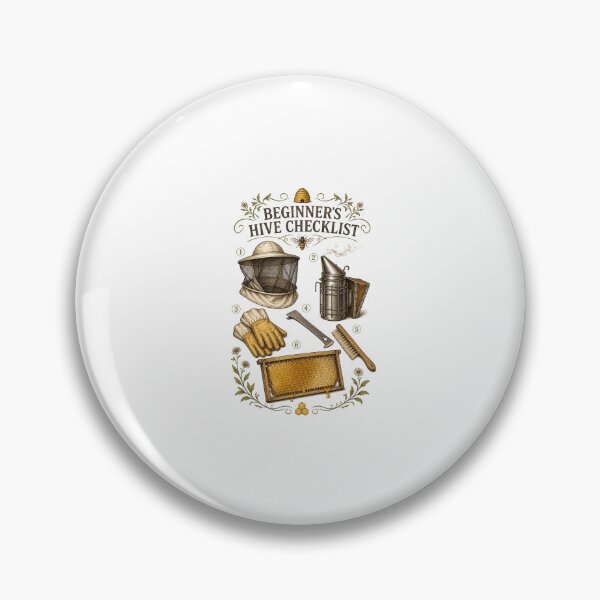 Item preview, Beginner Beekeeper Apiary Honey Bee Botanical Art designed and sold by AMICO77.