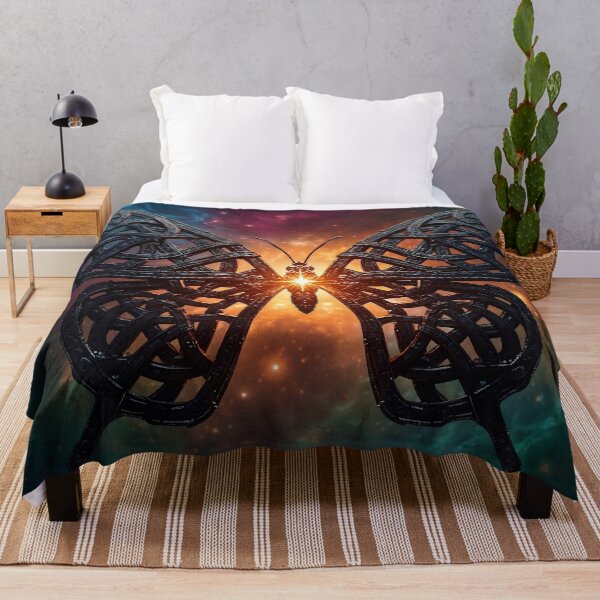 Item preview, Celtic Knotwork Butterfly Wall Art | Cosmic Nebula Poster | Metallic Wing Design designed and sold by EWPrints.