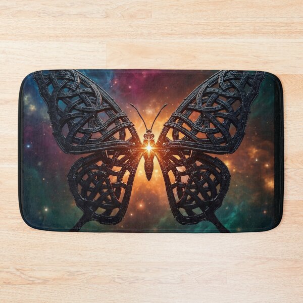 Item preview, Celtic Knotwork Butterfly Wall Art | Cosmic Nebula Poster | Metallic Wing Design designed and sold by EWPrints.