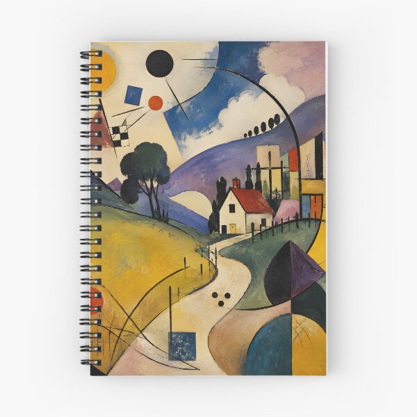 Item preview, Geometric Abstract Landscape – Colorful Bauhaus Countryside Wall Art designed and sold by GutyzDesignsES.