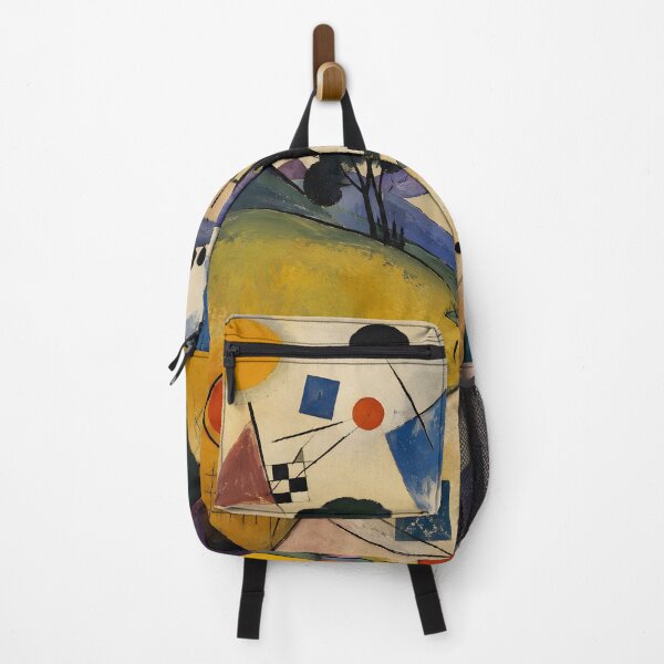 Item preview, Geometric Abstract Landscape – Colorful Bauhaus Countryside Wall Art designed and sold by GutyzDesignsES.