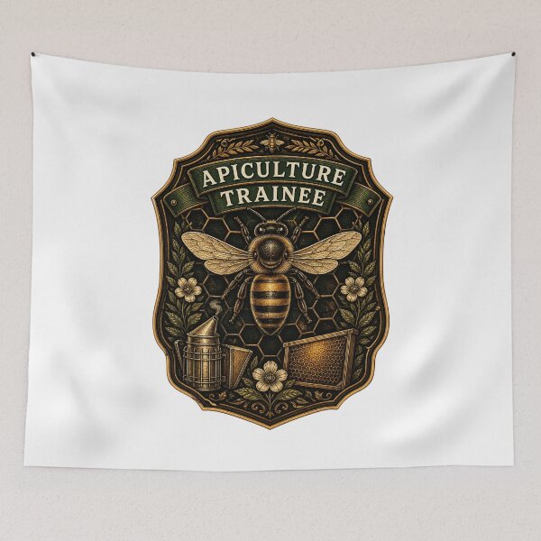 Item preview, Beginner Beekeeper Apiary Honey Bee Botanical Art designed and sold by AMICO77.