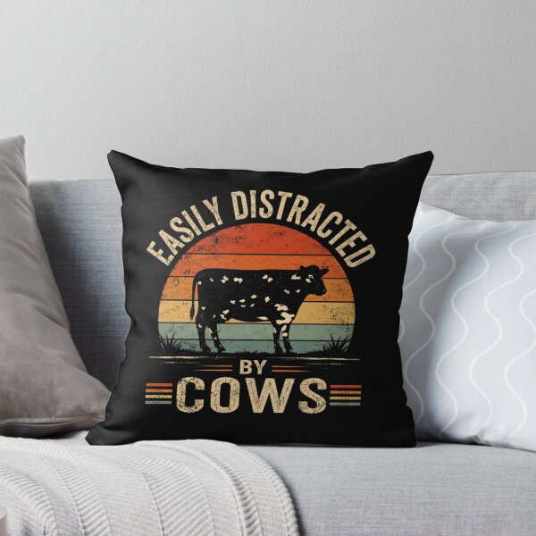 Item preview, Easily Distracted By Cows Cow Lover Farmer Rancher Cattle Owner designed and sold by RetroMini2026.