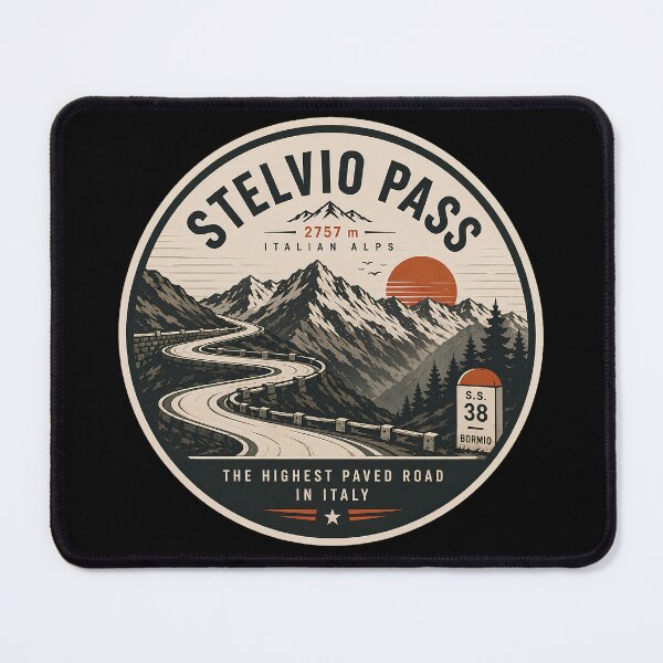 Item preview, Stelvio Pass Italy Vintage Travel – Italian Alps Mountain Road Adventure designed and sold by roam.andprint.