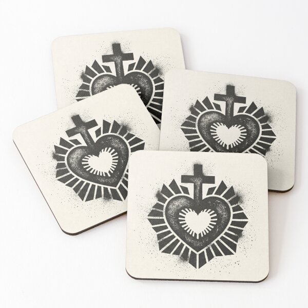 Item preview, Sacred Heart of Jesus Cream Background designed and sold by MantoSagrado.