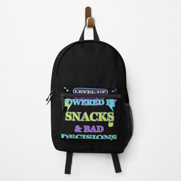 Item preview, Level Up Powered by Snacks and Bad Decisions Funny Gamer Design designed and sold by OutlanderDesigns.