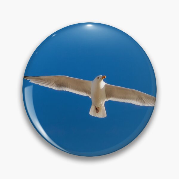Item preview, Minimalist Seagull in Flight Against Clear Blue Sky designed and sold by photossmirnov.
