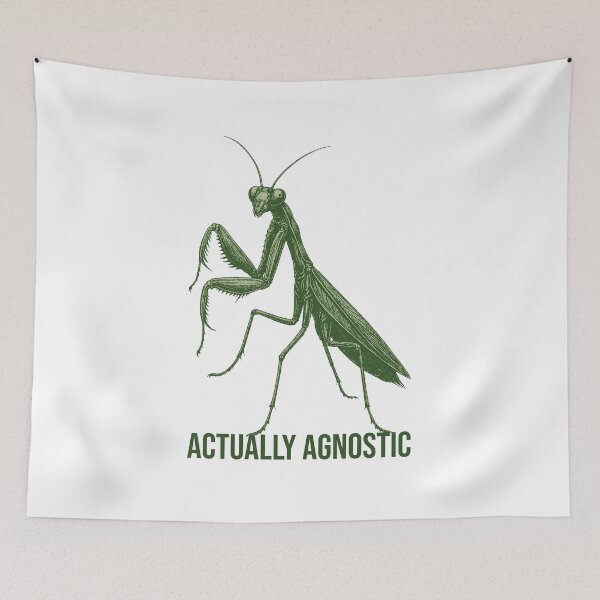Item preview, Actually Agnostic Praying Mantis – Funny Insect & Spiritual Humor designed and sold by xndrlab.
