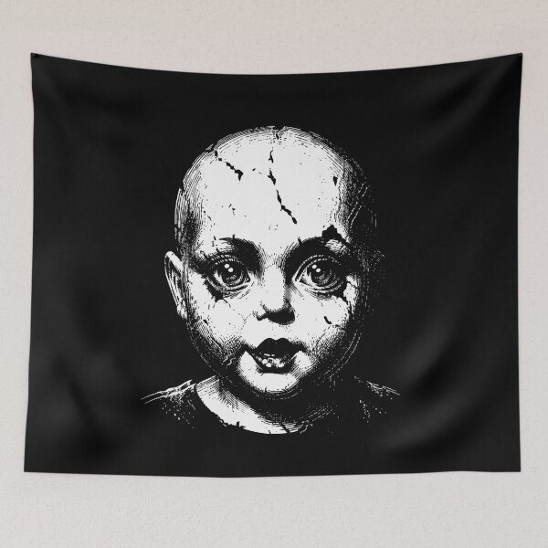 Item preview, CREEPY BROKEN DOLL FACE for Halloween designed and sold by Greenbaby.