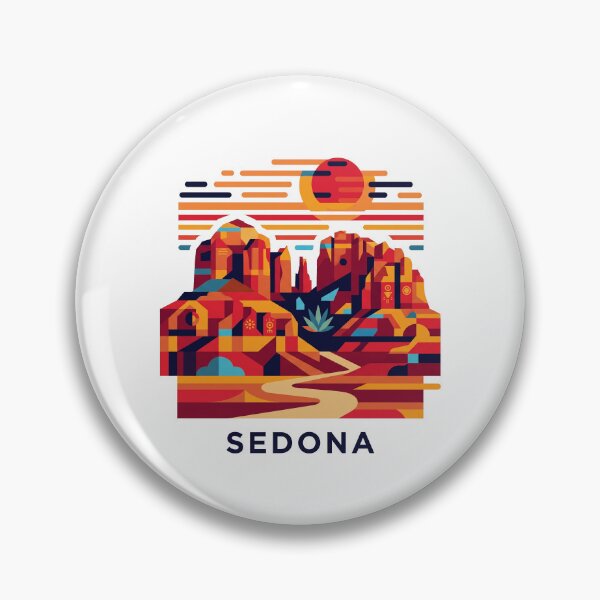 Item preview, Sedona Arizona Red Rocks Geometric Vector Art designed and sold by OzzFrequency.