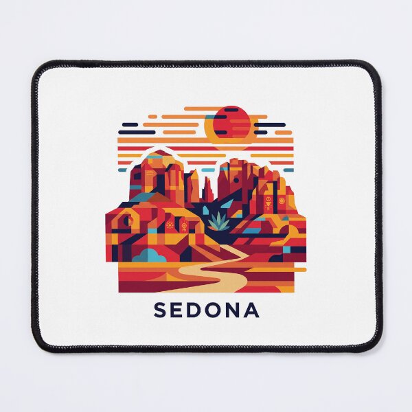 Item preview, Sedona Arizona Red Rocks Geometric Vector Art designed and sold by OzzFrequency.