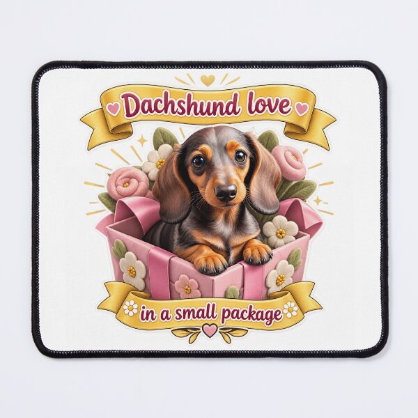 Item preview, Dachshund love in a small package designed and sold by EclecticCharm.