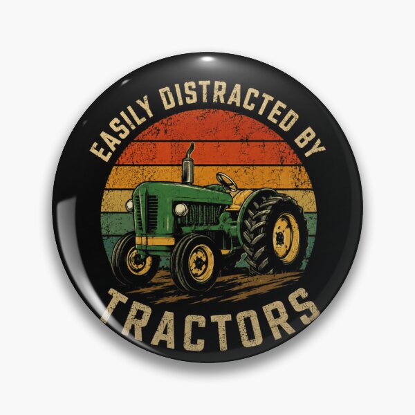 Item preview, Easily Distracted By Tractors Farmer Farming Agriculture Enthusiast designed and sold by RetroMini2026.