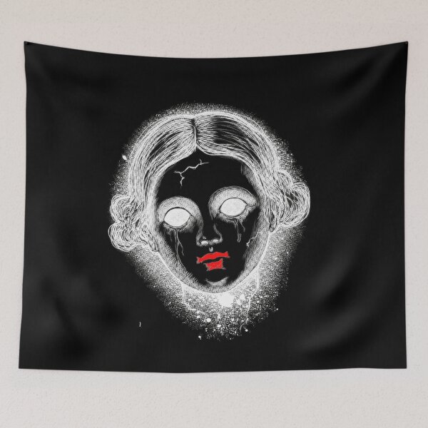 Item preview, CREEPY Victorian Doll Face with Red Lips designed and sold by Greenbaby.