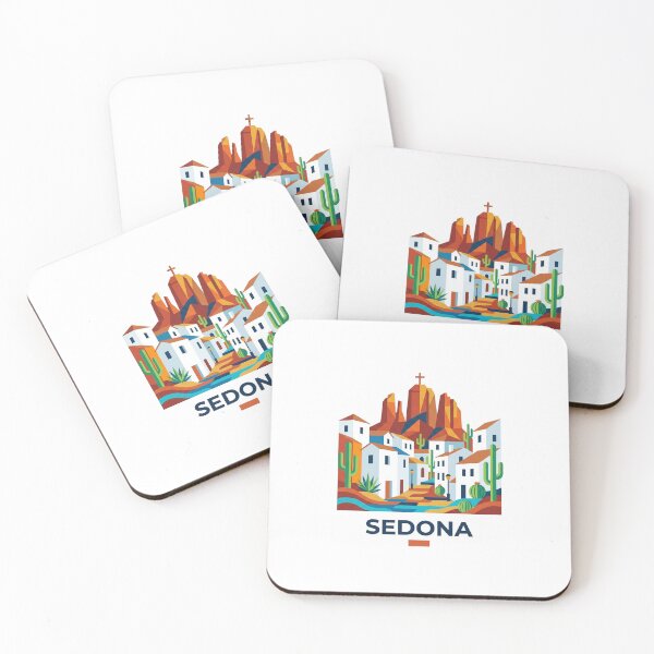 Item preview, Sedona Arizona Red Rocks Geometric Vector Art designed and sold by OzzFrequency.