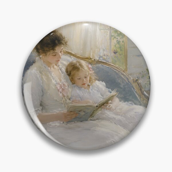 Item preview, Mother and Child Reading Together – Motherhood Wall Art & Book Lover Mom Gift designed and sold by GutyzDesignsES.
