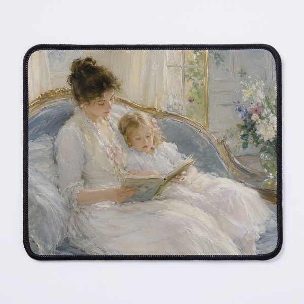 Item preview, Mother and Child Reading Together – Motherhood Wall Art & Book Lover Mom Gift designed and sold by GutyzDesignsES.
