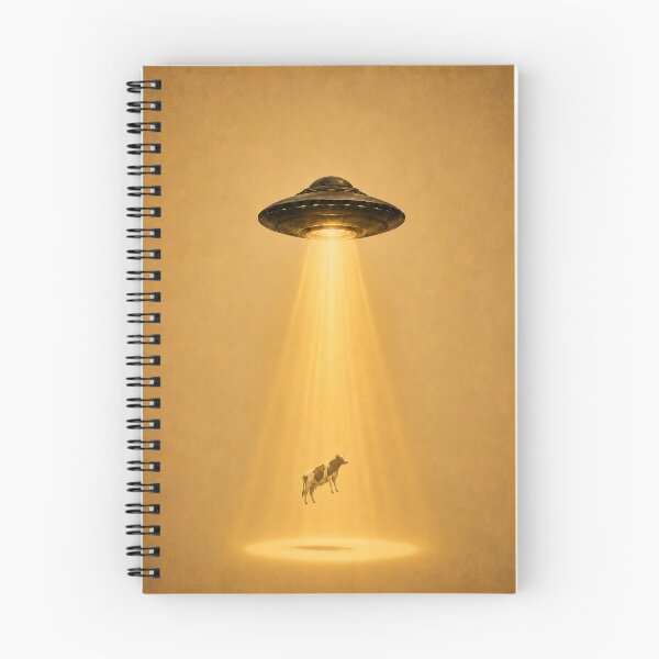 Item preview, Lifted Beyond the Known – UFO Cow Surreal Art designed and sold by SacredLensV.