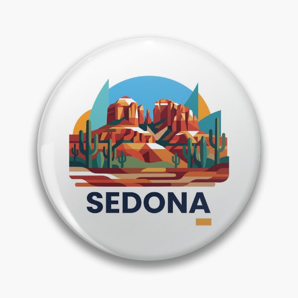 Item preview, Sedona Arizona Red Rocks Geometric Vector Art designed and sold by OzzFrequency.