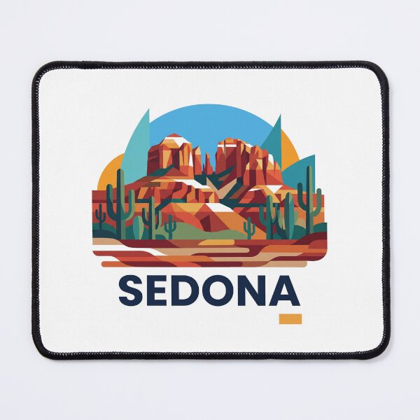 Item preview, Sedona Arizona Red Rocks Geometric Vector Art designed and sold by OzzFrequency.