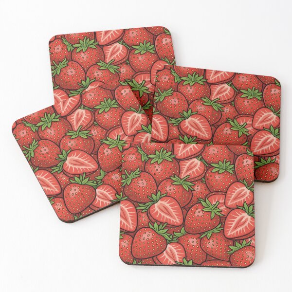 Item preview, Fresh Strawberry Pattern Seamless Fruit Print Illustration designed and sold by RkskArt.