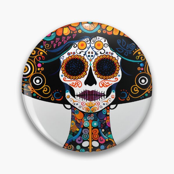 Item preview, Catrina Colorful Sugar Skull Illustration designed and sold by  Ojo de Lilith.