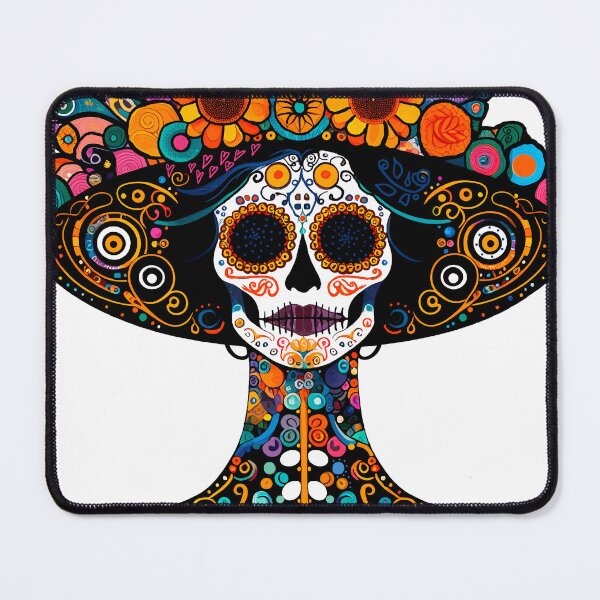 Item preview, Catrina Colorful Sugar Skull Illustration designed and sold by Ojo de Lilith.