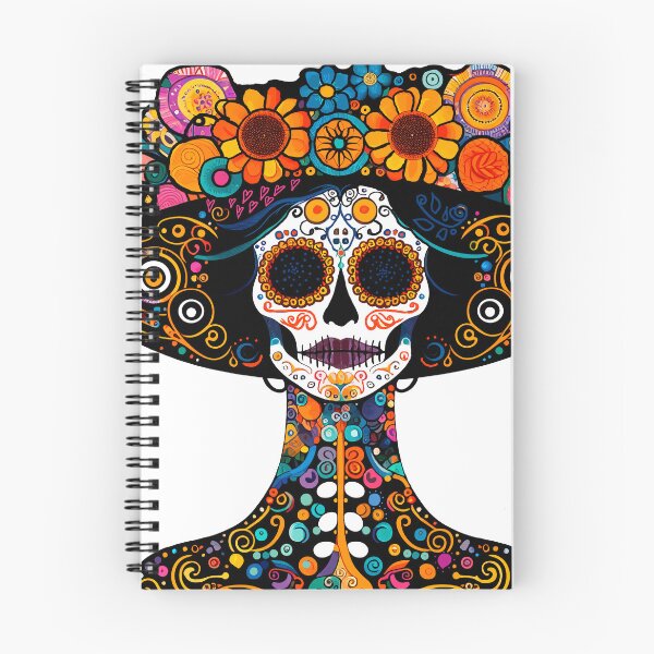 Item preview, Catrina Colorful Sugar Skull Illustration designed and sold by  Ojo de Lilith.