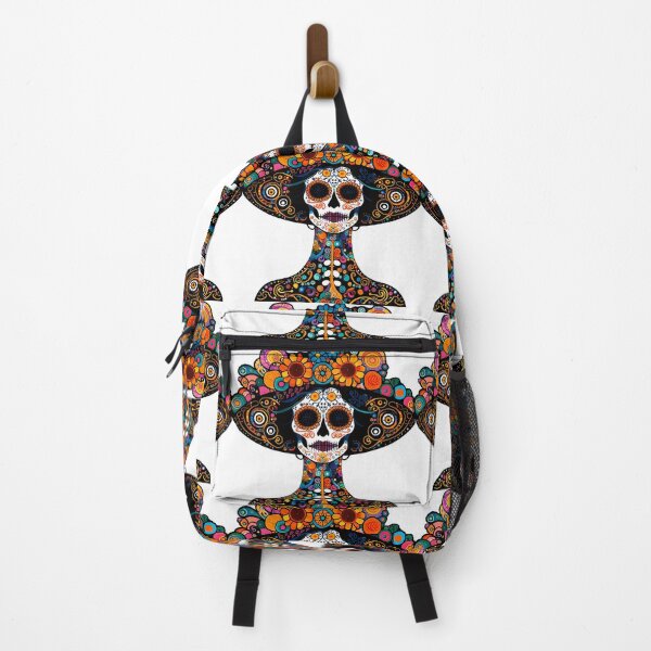 Item preview, Catrina Colorful Sugar Skull Illustration designed and sold by Ojo de Lilith.