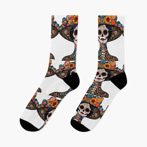 Item preview, Catrina Colorful Sugar Skull Illustration designed and sold by  Ojo de Lilith.