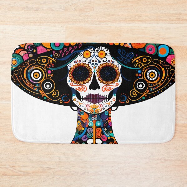 Item preview, Catrina Colorful Sugar Skull Illustration designed and sold by  Ojo de Lilith.