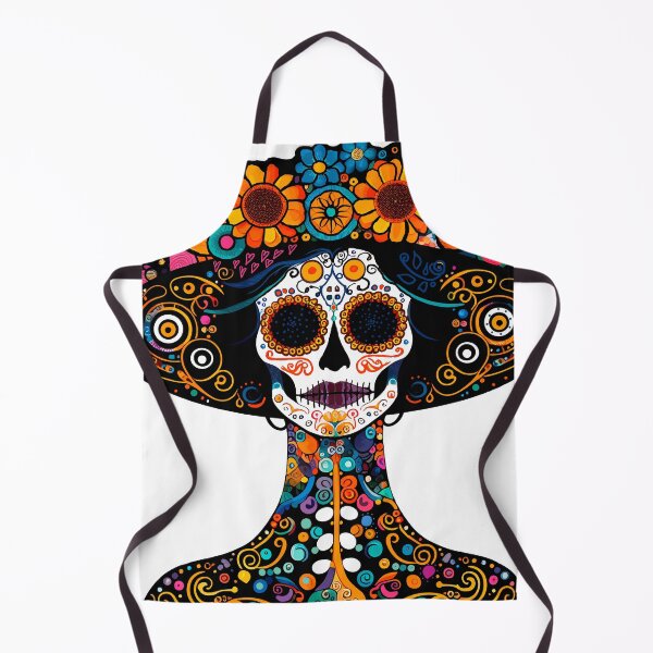 Item preview, Catrina Colorful Sugar Skull Illustration designed and sold by Ojo de Lilith.