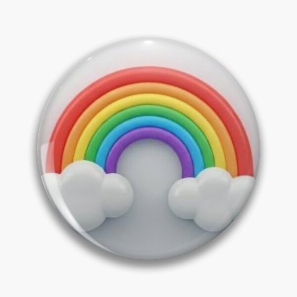 Item preview, Colorful Rainbow and Fluffy Clouds – Cute 3D Rainbow designed and sold by KryptaKitty Merch Boutique .
