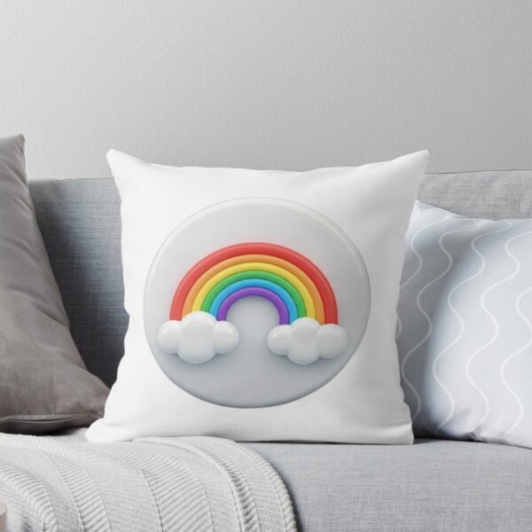 Item preview, Colorful Rainbow and Fluffy Clouds – Cute 3D Rainbow designed and sold by KryptaKitty Merch Boutique .