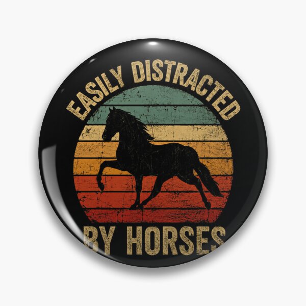 Item preview, Easily Distracted By Horses Equestrian Horse Lover Rider designed and sold by RetroMini2026.