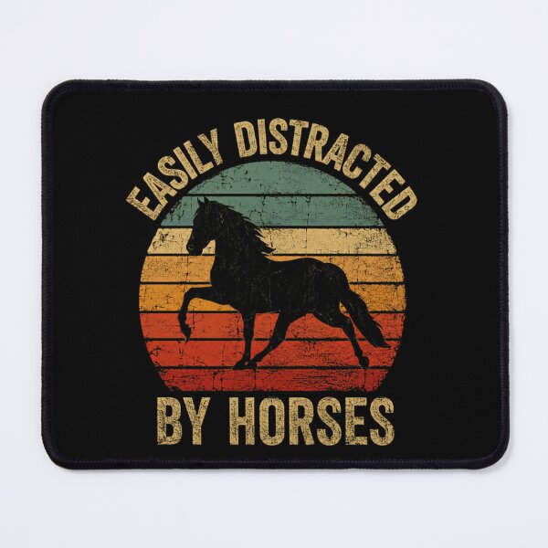 Item preview, Easily Distracted By Horses Equestrian Horse Lover Rider designed and sold by RetroMini2026.