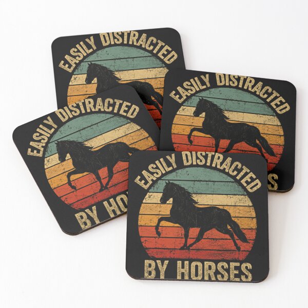 Item preview, Easily Distracted By Horses Equestrian Horse Lover Rider designed and sold by RetroMini2026.
