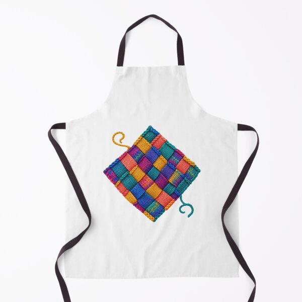 Item preview, Entrelac Knitting Colorful Interlocking Yarn Block Art designed and sold by AMICO77.