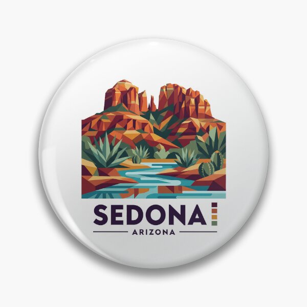 Item preview, Sedona Arizona Red Rocks Geometric Vector Art designed and sold by OzzFrequency.