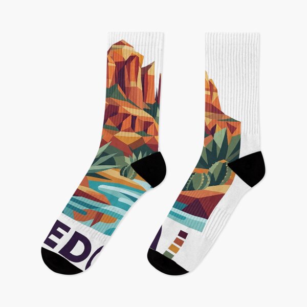 Item preview, Sedona Arizona Red Rocks Geometric Vector Art designed and sold by OzzFrequency.