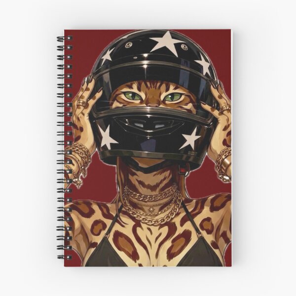 Item preview, Leopard Cat in Star-Patterned Helmet designed and sold by Madame-Verny.