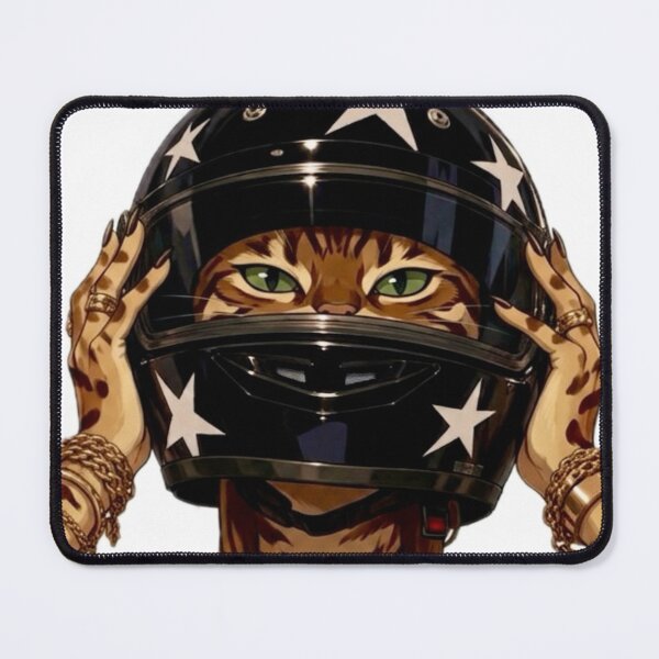 Item preview, Leopard Cat in Star-Patterned Helmet designed and sold by Madame-Verny.
