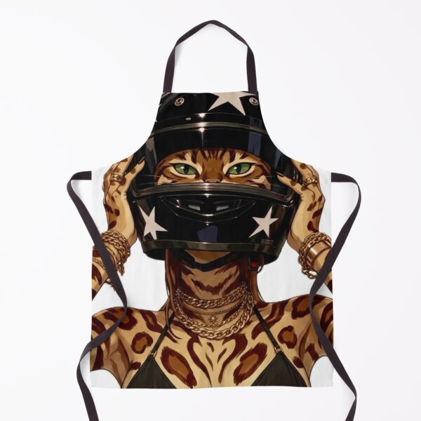 Item preview, Leopard Cat in Star-Patterned Helmet designed and sold by Madame-Verny.