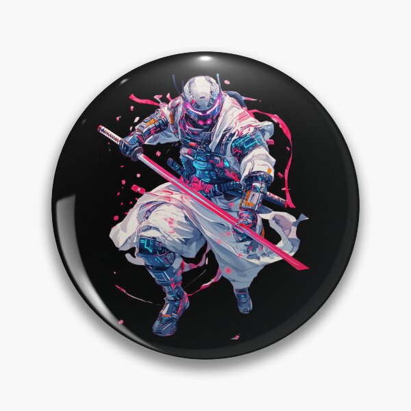 Item preview, Cyber Samurai Futuristic Neon Ronin v2 designed and sold by daila70.