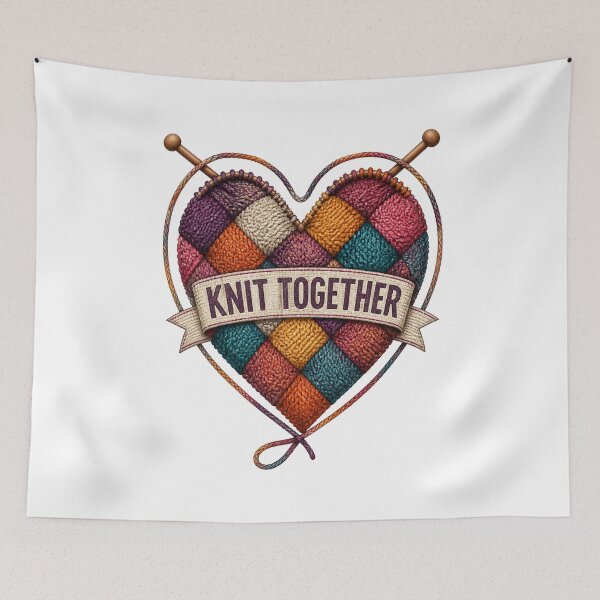 Item preview, Entrelac Knitting Colorful Interlocking Yarn Block Art designed and sold by AMICO77.