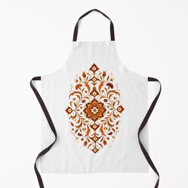 Item preview, “Elegant Ornamental Floral Pattern – Warm Bohemian Art Print” designed and sold by Psycho-Crazy.