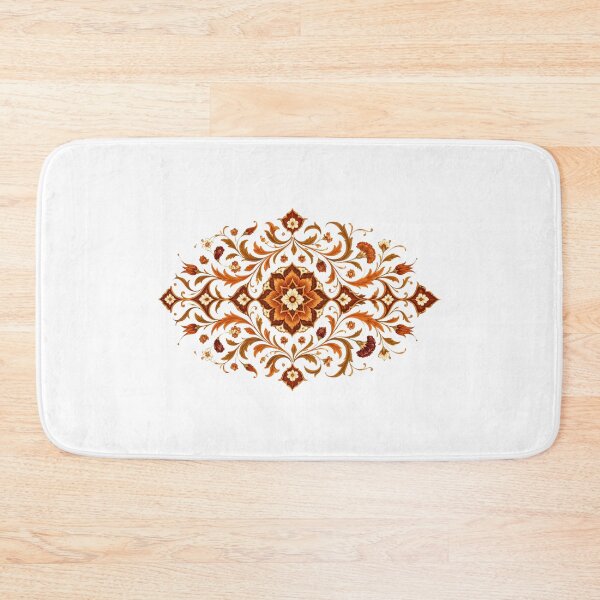Item preview, “Elegant Ornamental Floral Pattern – Warm Bohemian Art Print” designed and sold by Psycho-Crazy.