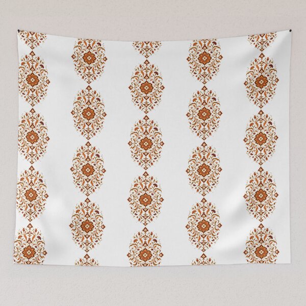 Item preview, “Elegant Ornamental Floral Pattern – Warm Bohemian Art Print” designed and sold by Psycho-Crazy.